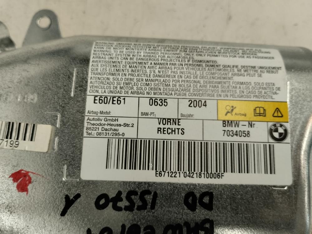 AIRBAG DELANTERO DERECHO BMW SERIE 5 2004 2.5 525I MT 192CV