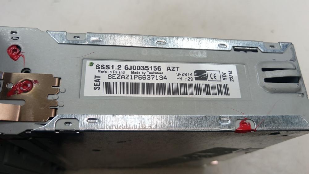 SISTEMA AUDIO RADIO CD SEAT IBIZA 1.2 70CV, GASOLINA, MT, ACCIONAMIENTO DELANTERO