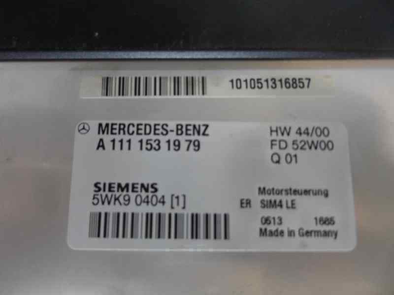 CENTRALITA MOTOR UCE MERCEDES BENZ CLASE C 2001 2.3 C 230 KOMPRESSOR MT 197CV
