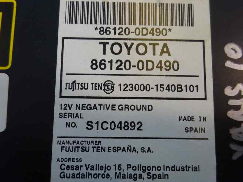 SISTEMA AUDIO RADIO CD TOYOTA YARIS 1.4 MT 90CV | 66KW