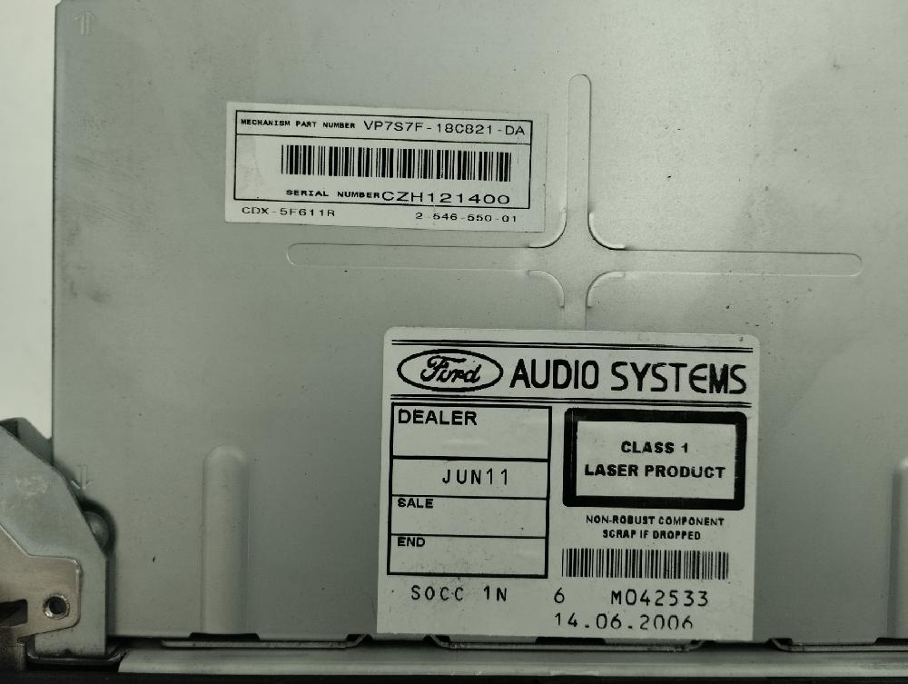 SISTEMA AUDIO RADIO CD FORD FOCUS 1.6 MT 101CV