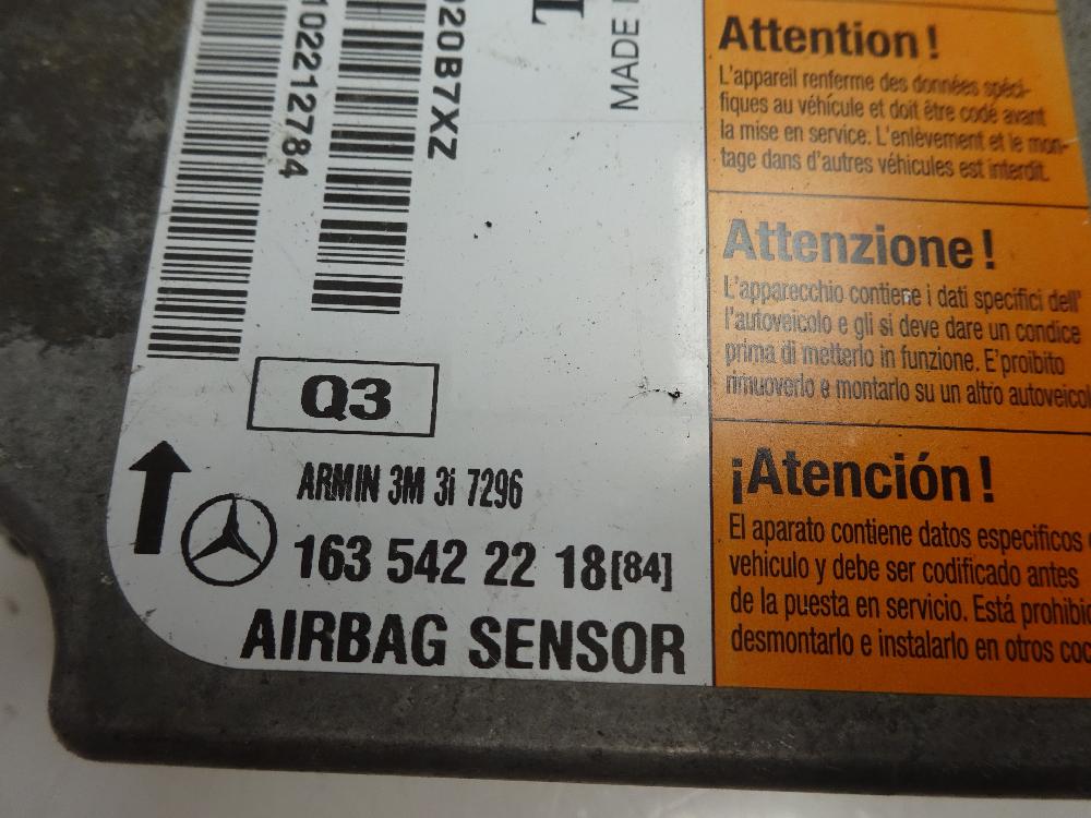CENTRALITA AIRBAG MERCEDES BENZ CLASE M 2.7 ML 270 CDI MT 163CV