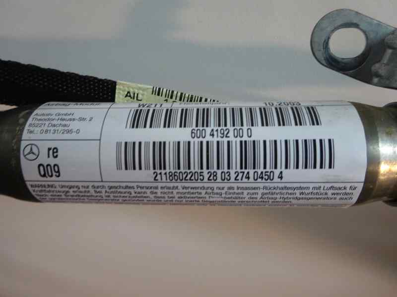 AIRBAG CORTINA DELANTERO DERECHO MERCEDES BENZ CLASE E 3.2 320 CDI 5G-TRONIC 204CV