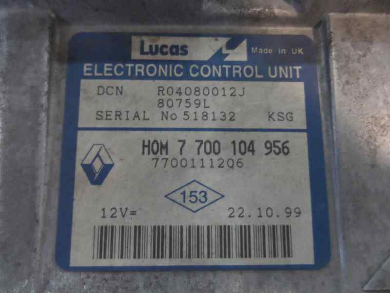 CENTRALITA MOTOR UCE RENAULT KANGOO 2000 1.9 D MT 65CV | 48KW