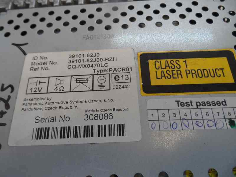 SISTEMA AUDIO RADIO CD SUZUKI SWIFT 2007 1.3 MT 70CV | 51KW