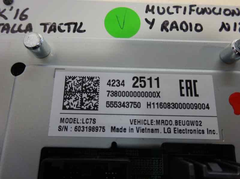PANTALLA MULTIFUNCION OPEL ASTRA 1.4 T MT 125CV | 92KW