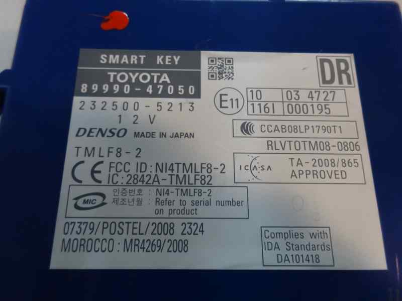 MODULO ELECTRONICO TOYOTA PRIUS 1.8CVT 99CV