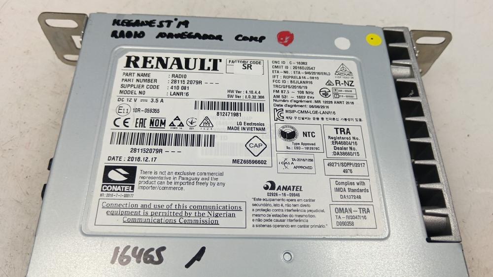 SISTEMA AUDIO RADIO CD RENAULT MEGANE 1.3 MT 140CV | 103KW