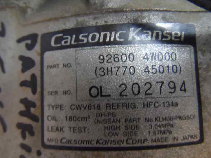 COMPRESOR AIRE ACONDICIONADO NISSAN PATHFINDER 2001 3.5 4WD AT 220CV