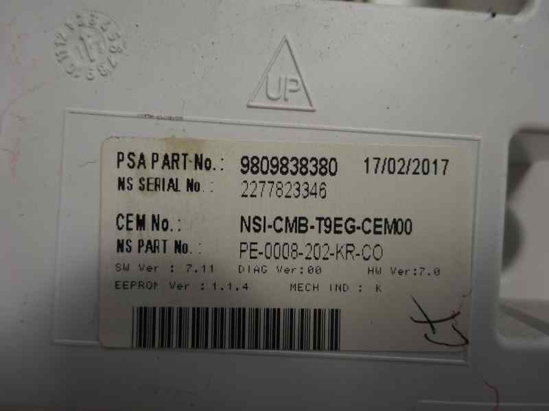 CUADRO INSTRUMENTOS PEUGEOT 308 1.6 BLUEHDI MT 120CV
