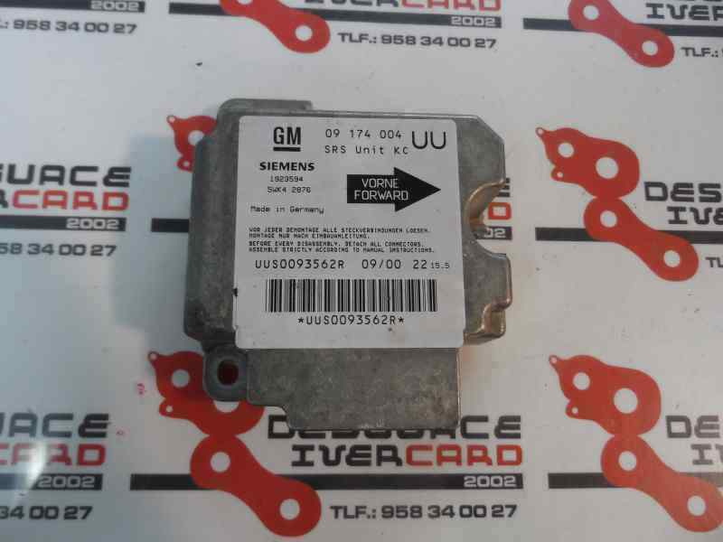 CENTRALITA AIRBAG OPEL ASTRA 1.7 DTI MT 75CV | 55KW