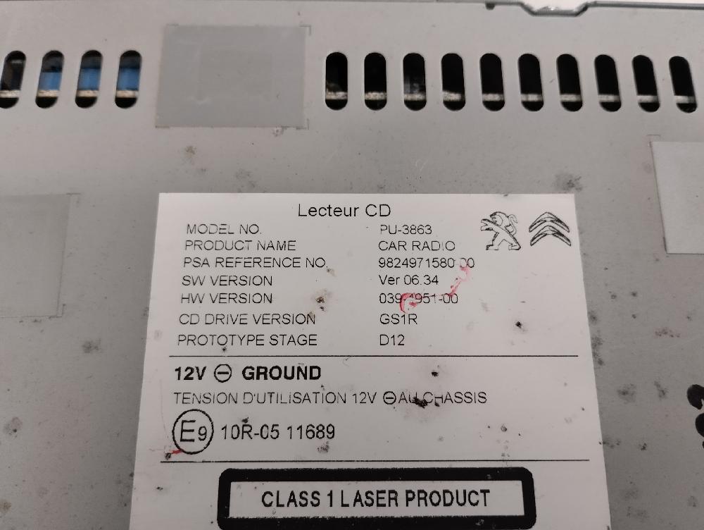 SISTEMA AUDIO RADIO CD CITROEN C4 2018 1.2 MT 110CV | 81KW