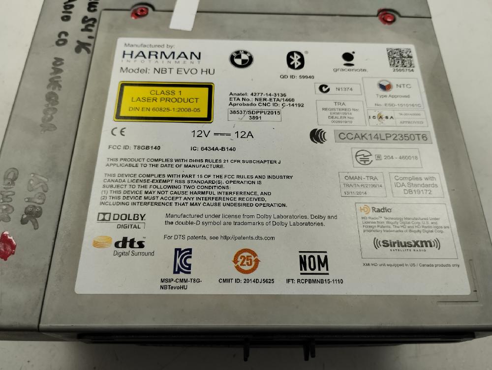 SISTEMA AUDIO RADIO CD BMW SERIE 4 3.0 435D XDRIVE STEPTRONIC 313CV