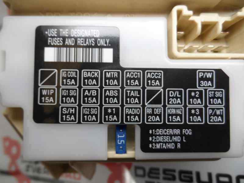 CAJA RELES FUSIBLES SUZUKI SWIFT 2009 1.3 MT 70CV | 51KW