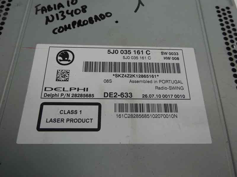 SISTEMA AUDIO RADIO CD SKODA FABIA 1.6 TDI MT 105CV