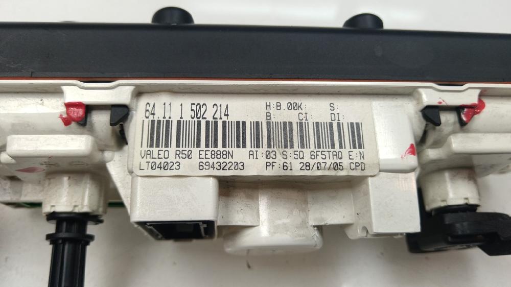 MANDO CALEFACCION AIRE ACONDICIONADO MINI COOPER 1.6 MT 116CV