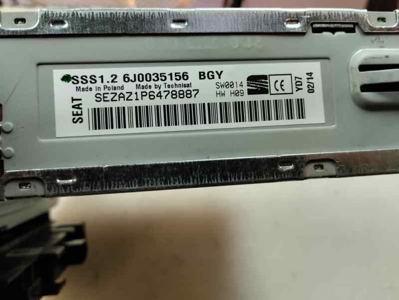 SISTEMA AUDIO RADIO CD SEAT IBIZA 1.2 TSI MT 85CV