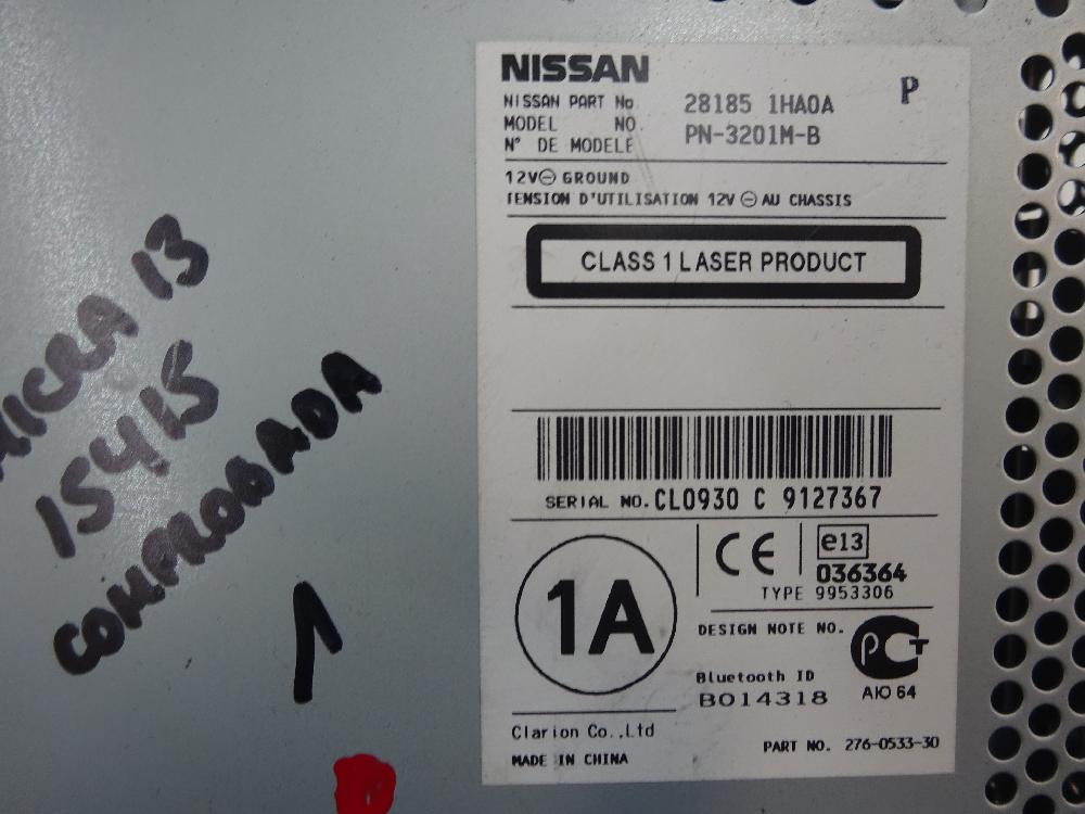 SISTEMA AUDIO RADIO CD NISSAN MICRA 1.2 MT 80CV