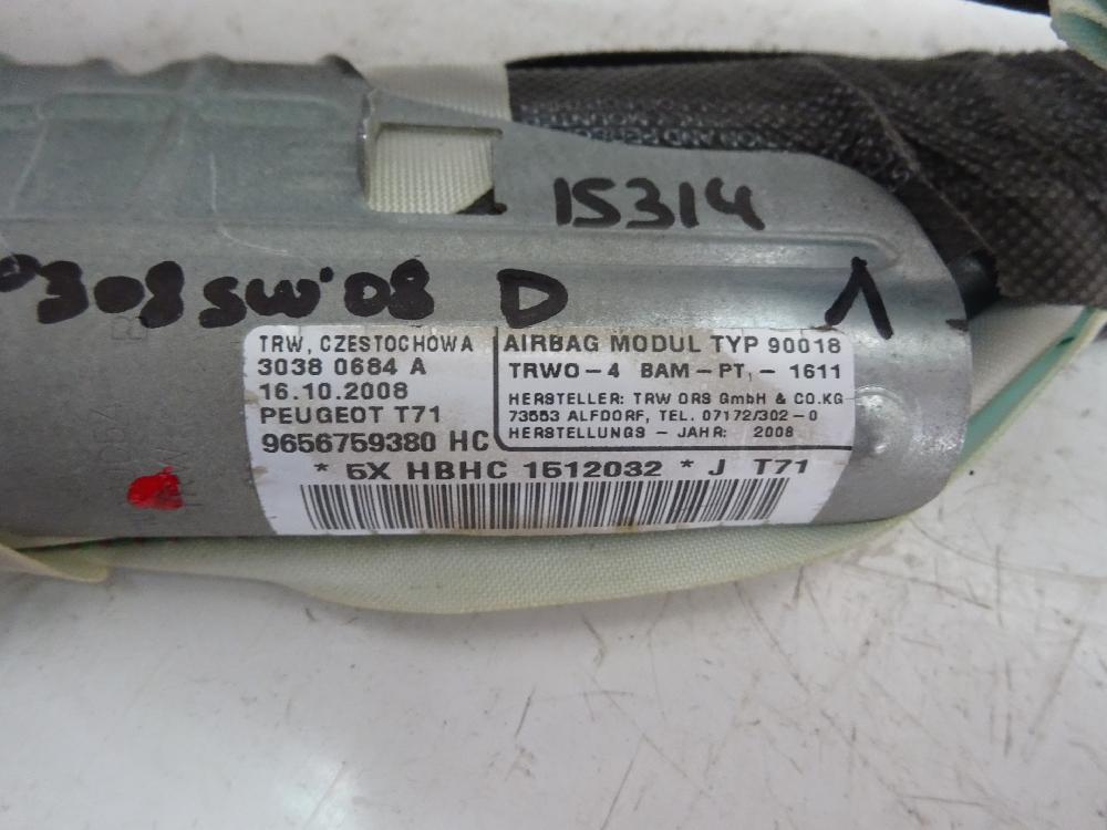 AIRBAG CORTINA DELANTERO DERECHO PEUGEOT 308 1.6 HDI MT 110CV