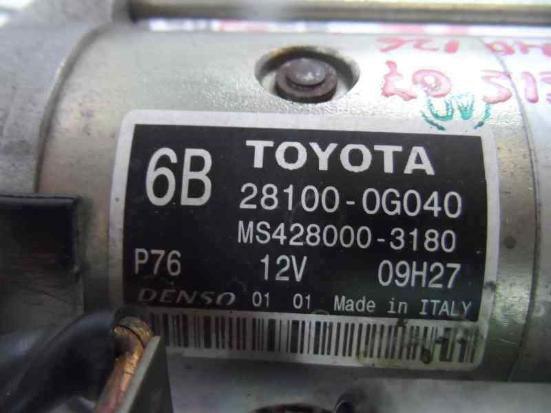 MOTOR ARRANQUE TOYOTA AVENSIS 2.0 D-4D MT 126CV