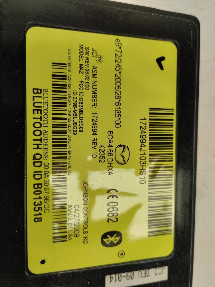MODULO ELECTRONICO MAZDA 3 2.2 CITD MT 150CV