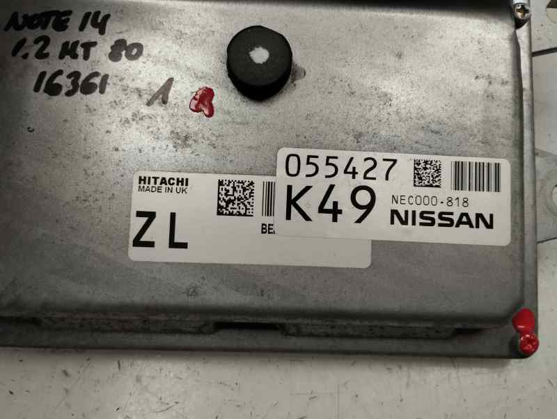 CENTRALITA MOTOR UCE NISSAN NOTE 1.2 MPI MT 80CV