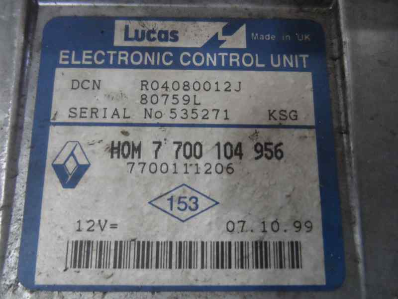 CENTRALITA MOTOR UCE RENAULT KANGOO 1.9 D MT 65CV | 48KW