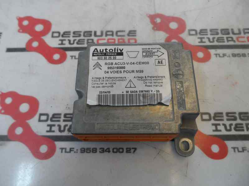 CENTRALITA AIRBAG CITROEN BERLINGO 2009 1.6HDI MT 75CV | 55KW