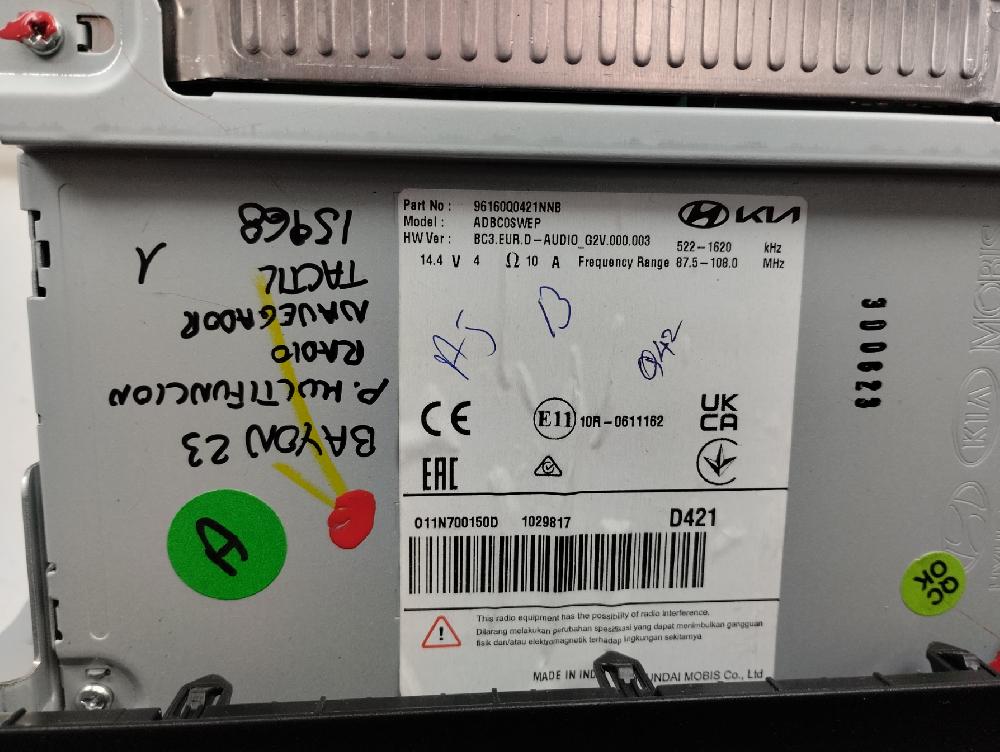 SISTEMA AUDIO RADIO CD HYUNDAI BAYON 1.2 MT 84CV | 62KW
