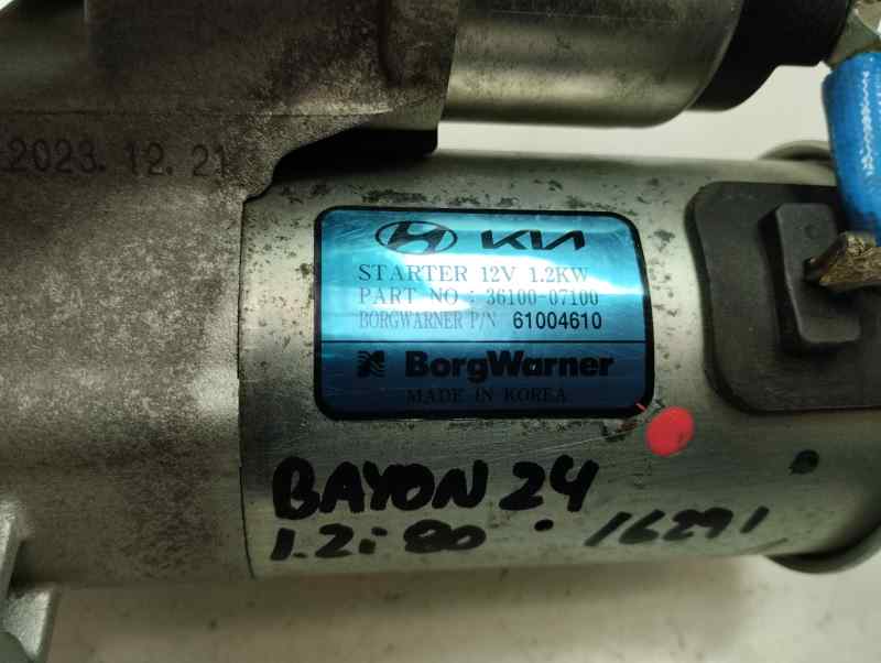MOTOR ARRANQUE HYUNDAI BAYON 1.2 MT 84CV | 62KW