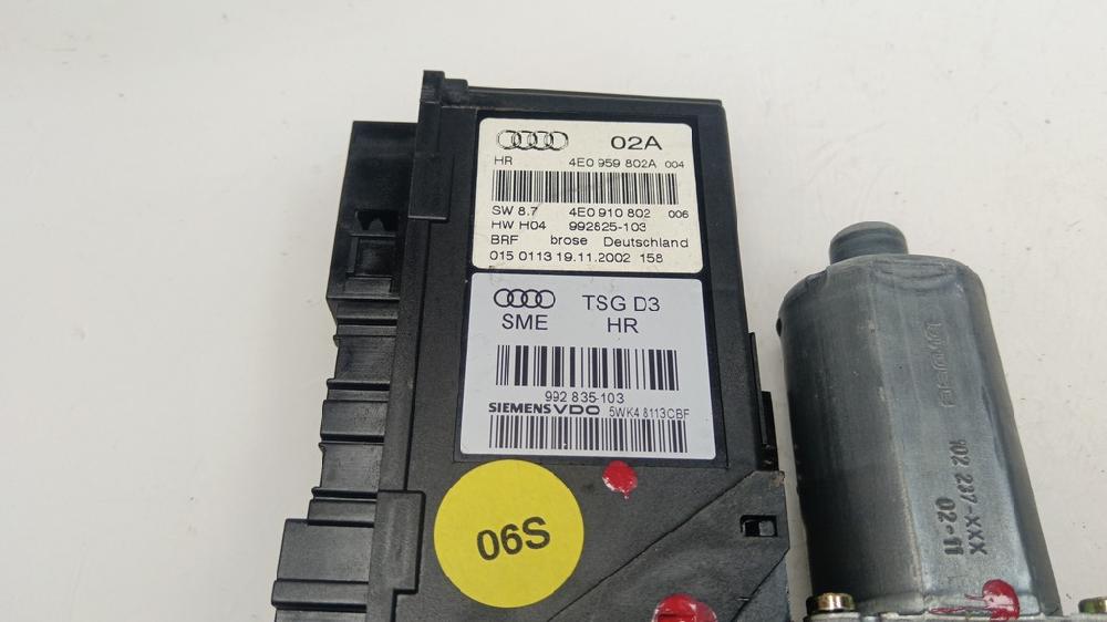 MOTOR ELEVALUNAS TRASERO DERECHO AUDI A8 3.7 AT 4WD 280CV | 206KW