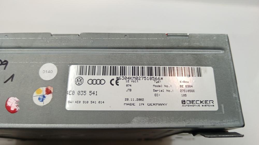 SISTEMA AUDIO RADIO CD AUDI A8 3.7 AT 4WD 280CV | 206KW