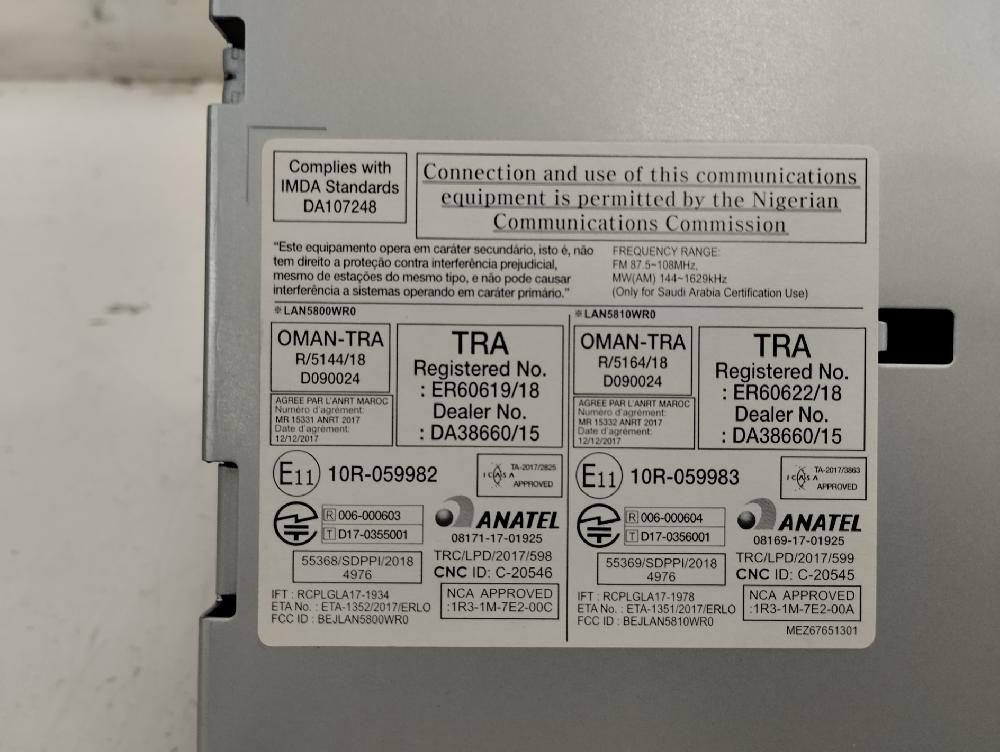 SISTEMA AUDIO RADIO CD DACIA SANDERO 0.9 TCE LPG MT 90CV