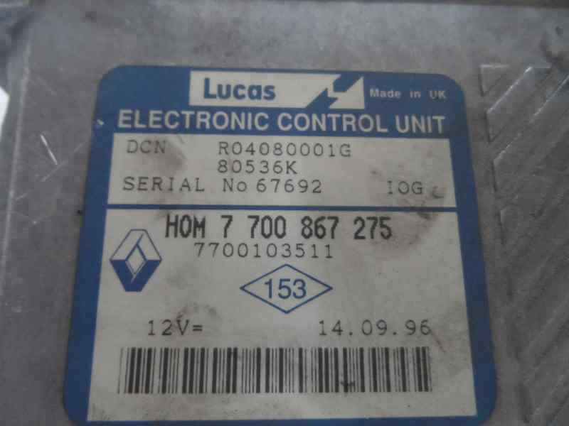 CENTRALITA MOTOR UCE RENAULT MEGANE 1996 1.9 DTI MT 95CV