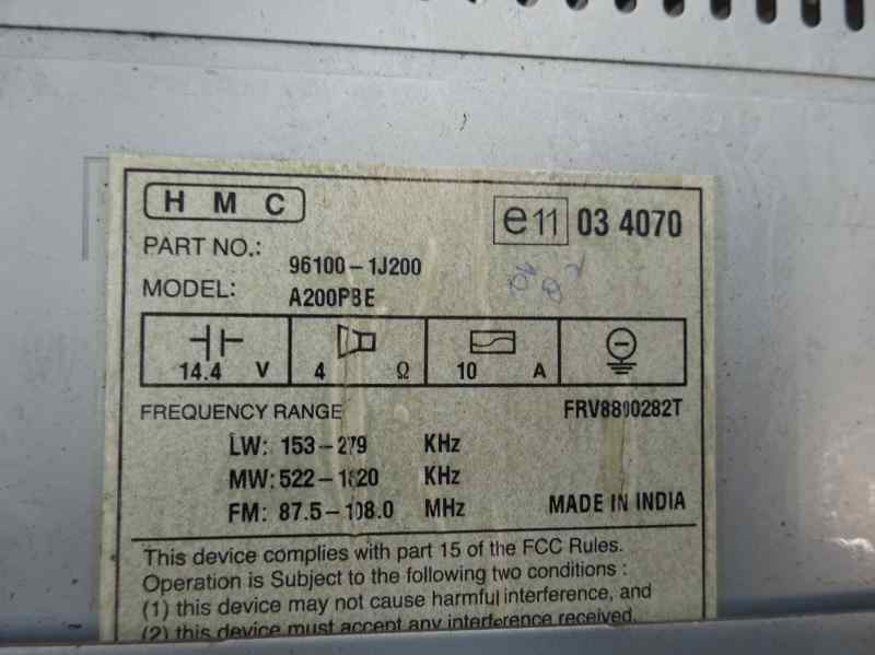 SISTEMA AUDIO RADIO CD HYUNDAI I20 1.2 MT 78CV