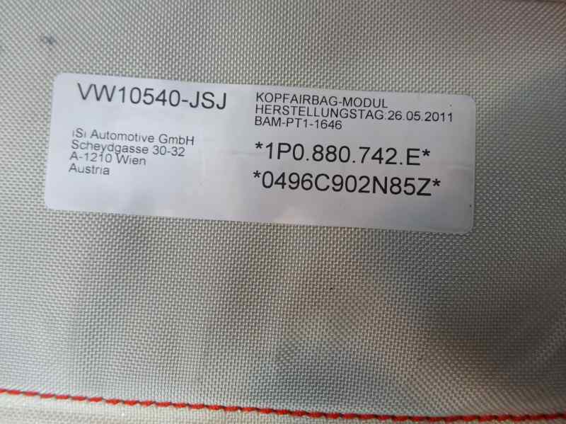 AIRBAG CORTINA DELANTERO DERECHO SEAT LEON 1.6 MT 102CV | 75KW