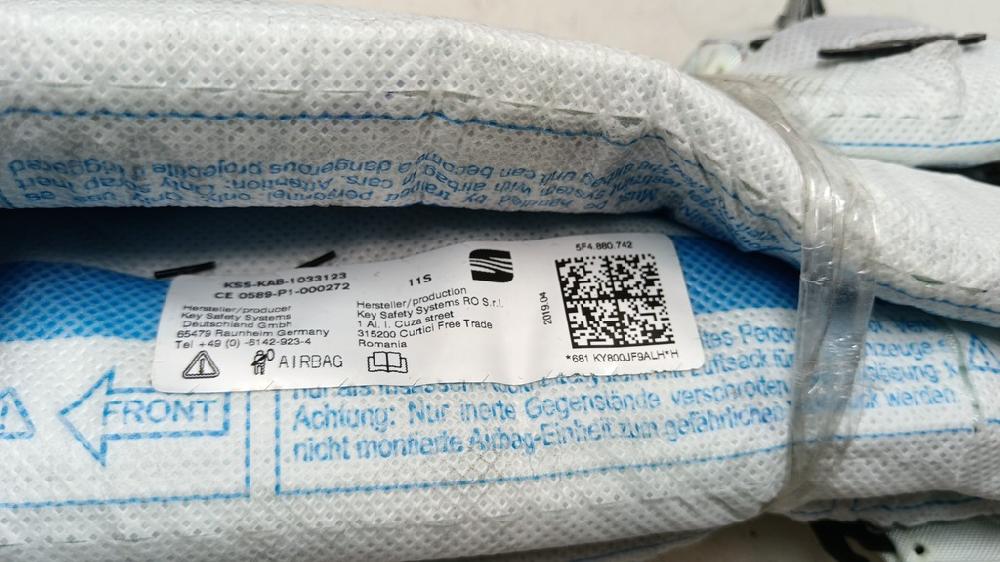 AIRBAG CORTINA DELANTERO DERECHO SEAT LEON 1.6 115CV TRANSMISION AUTOMATICA, DIESEL