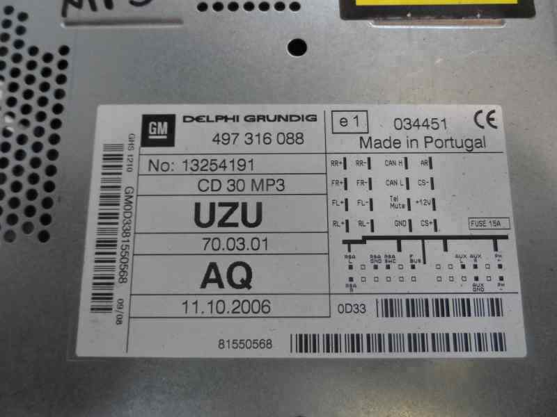SISTEMA AUDIO RADIO CD OPEL CORSA 1.3 CDTI ECOFLEX MT 75CV
