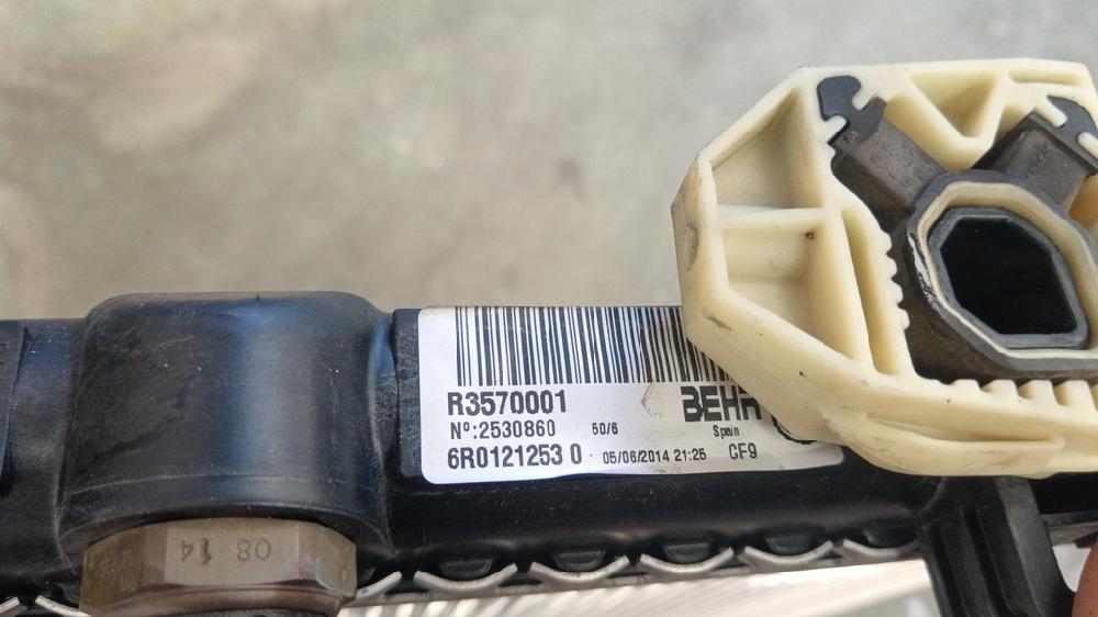 RADIADOR AGUA SEAT IBIZA 1.2 70CV, GASOLINA, MT, ACCIONAMIENTO DELANTERO