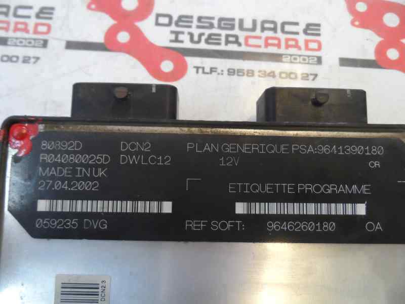 CENTRALITA MOTOR UCE CITROEN BERLINGO 1.9 D MT 69CV | 51KW