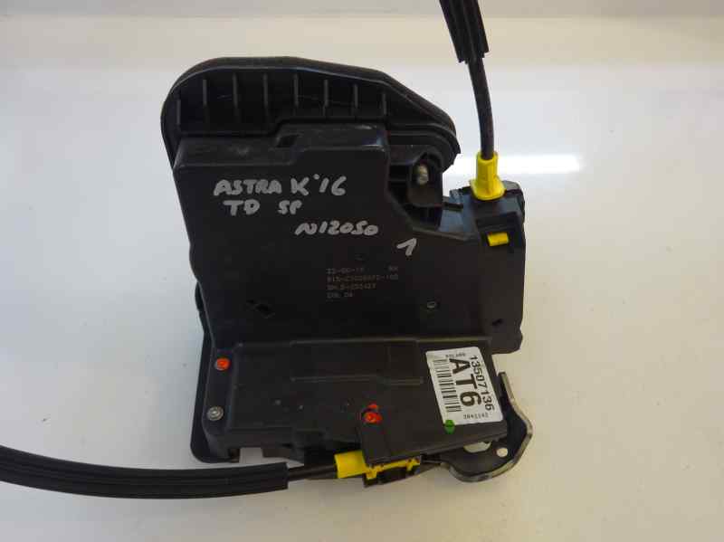 CERRADURA PUERTA TRASERA DERECHA OPEL ASTRA 1.4 T MT 125CV | 92KW