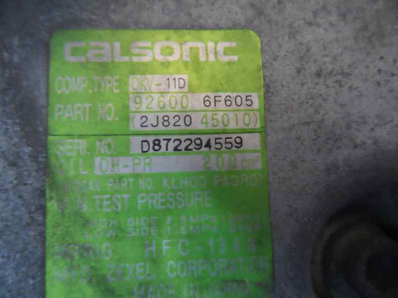 COMPRESOR AIRE ACONDICIONADO NISSAN MICRA 1999 1.0 MT 54CV | 40KW