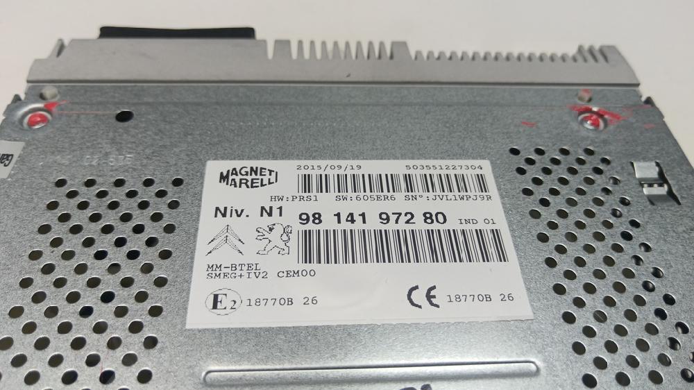 SISTEMA AUDIO RADIO CD PEUGEOT 208 1.2 VTI ETG 82CV