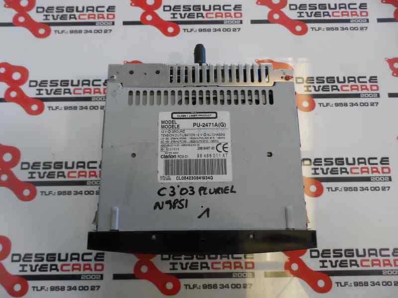 SISTEMA AUDIO RADIO CD CITROEN C3 1.6 HDI VTR MT 109CV