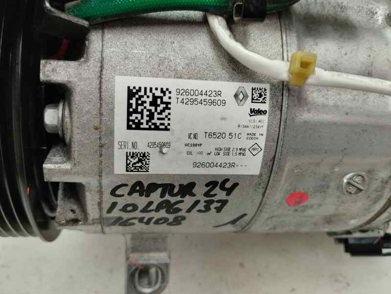 COMPRESOR AIRE ACONDICIONADO RENAULT CAPTUR 1.0 MT 100CV | 74KW