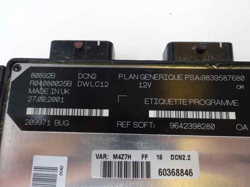 CENTRALITA MOTOR UCE PEUGEOT PARTNER 1.9 D MT 70CV