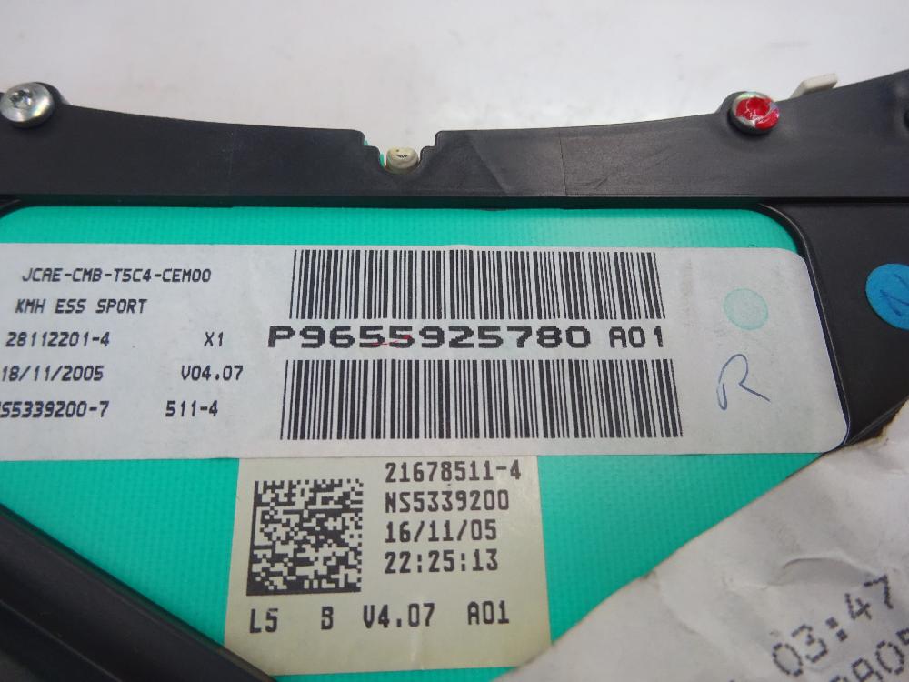 CUADRO INSTRUMENTOS PEUGEOT 307 2006 1.6 MT 110CV