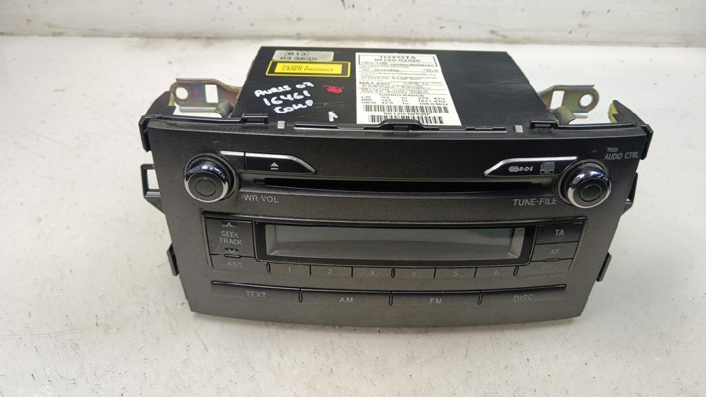 SISTEMA AUDIO RADIO CD TOYOTA AURIS 1.6 MT 124CV | 91KW