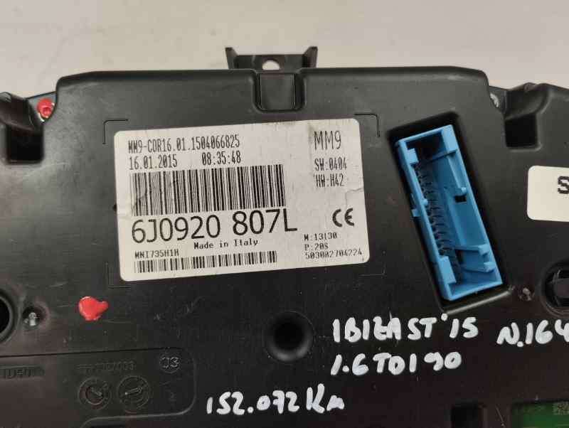 CUADRO INSTRUMENTOS SEAT IBIZA 1.6 TDI MT 90CV