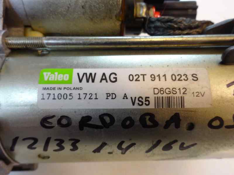 MOTOR ARRANQUE SEAT CORDOBA 1.4 MT 100CV